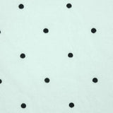 14mm Dots Enzyme Cotton Woven Fabric-White