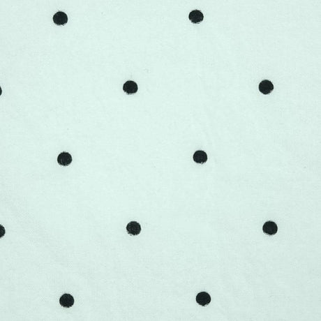 14mm Dots Enzyme Cotton Woven Fabric-White