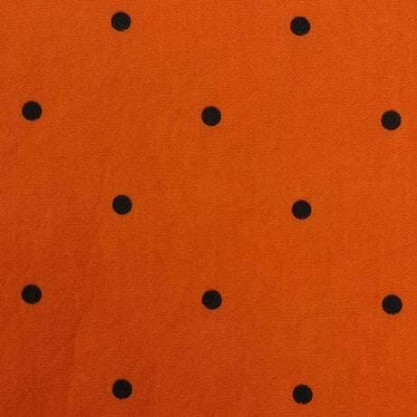 18mm Dots Enzyme Cotton Woven Fabric-Orange