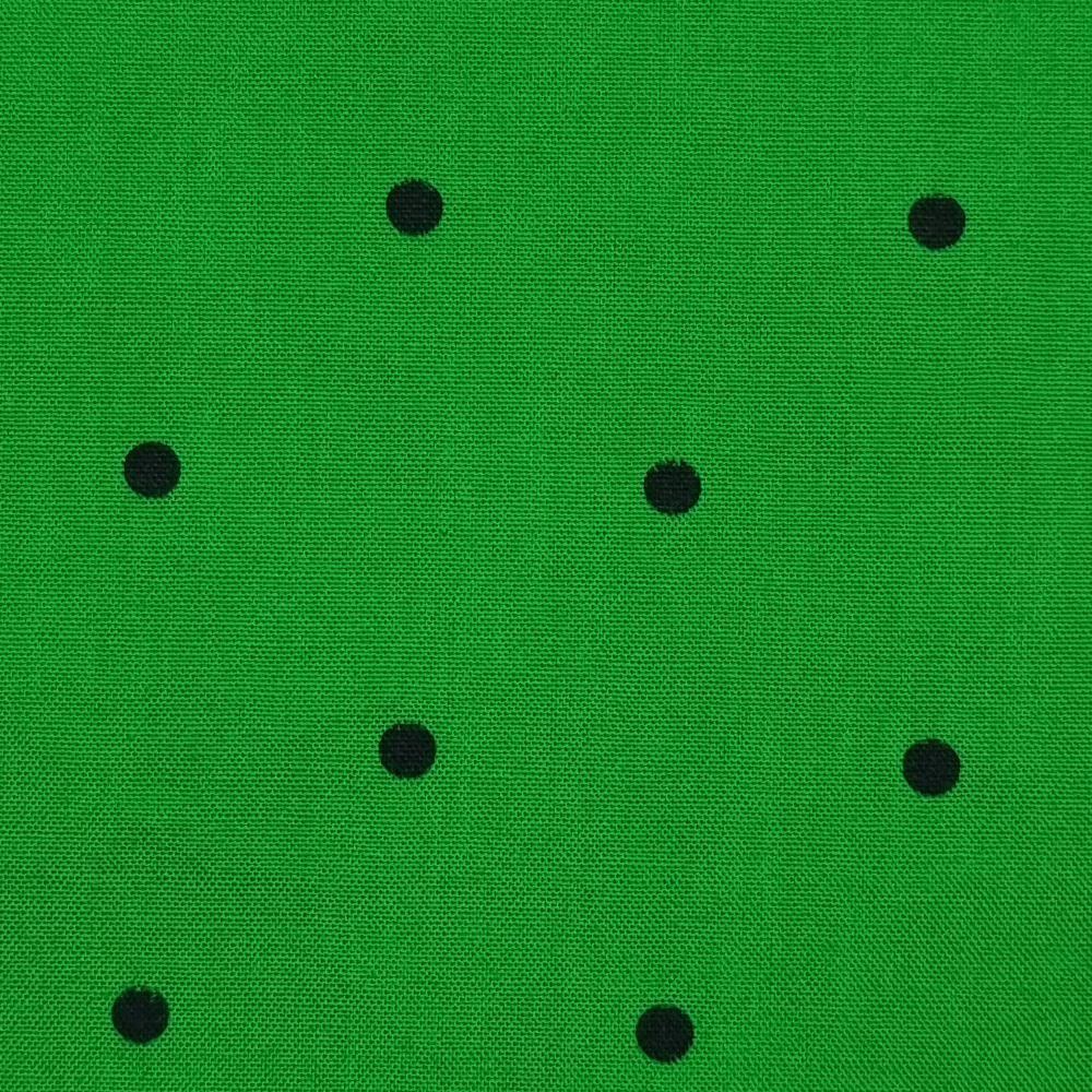 19mm Dots Enzyme Cotton Woven Fabric-Green