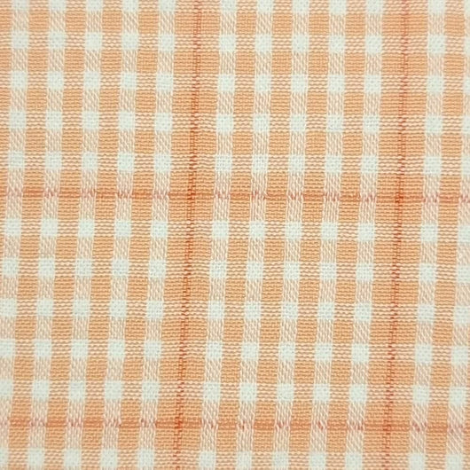 Yarn Dyed Check Cotton Woven Fabric-Orange