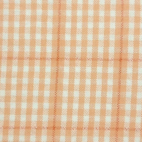 Yarn Dyed Check Cotton Woven Fabric-Orange