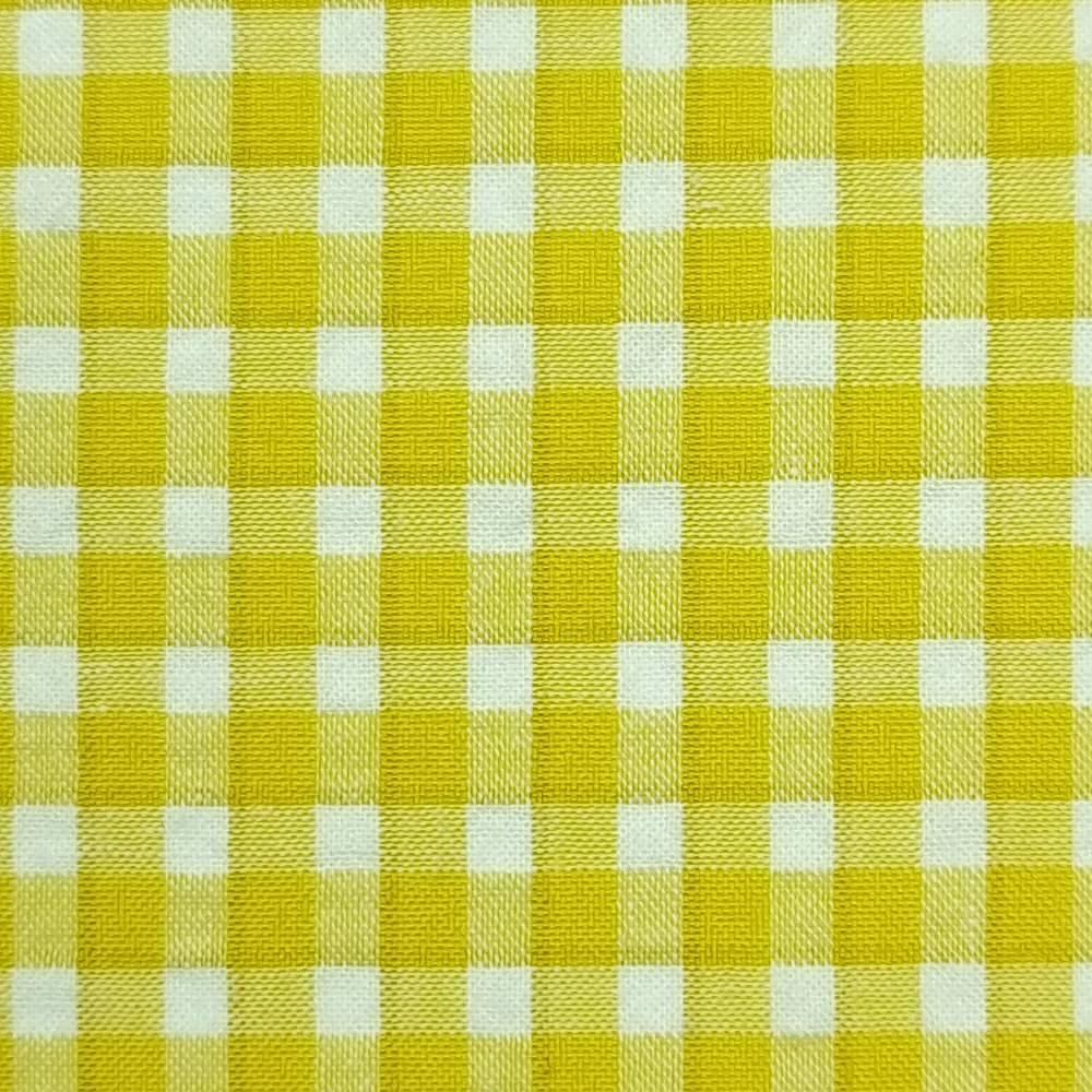 Check Yarn Dyed Cotton Woven Fabric-Yellow