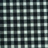 Check Yarn Dyed Cotton Woven Fabric-Black