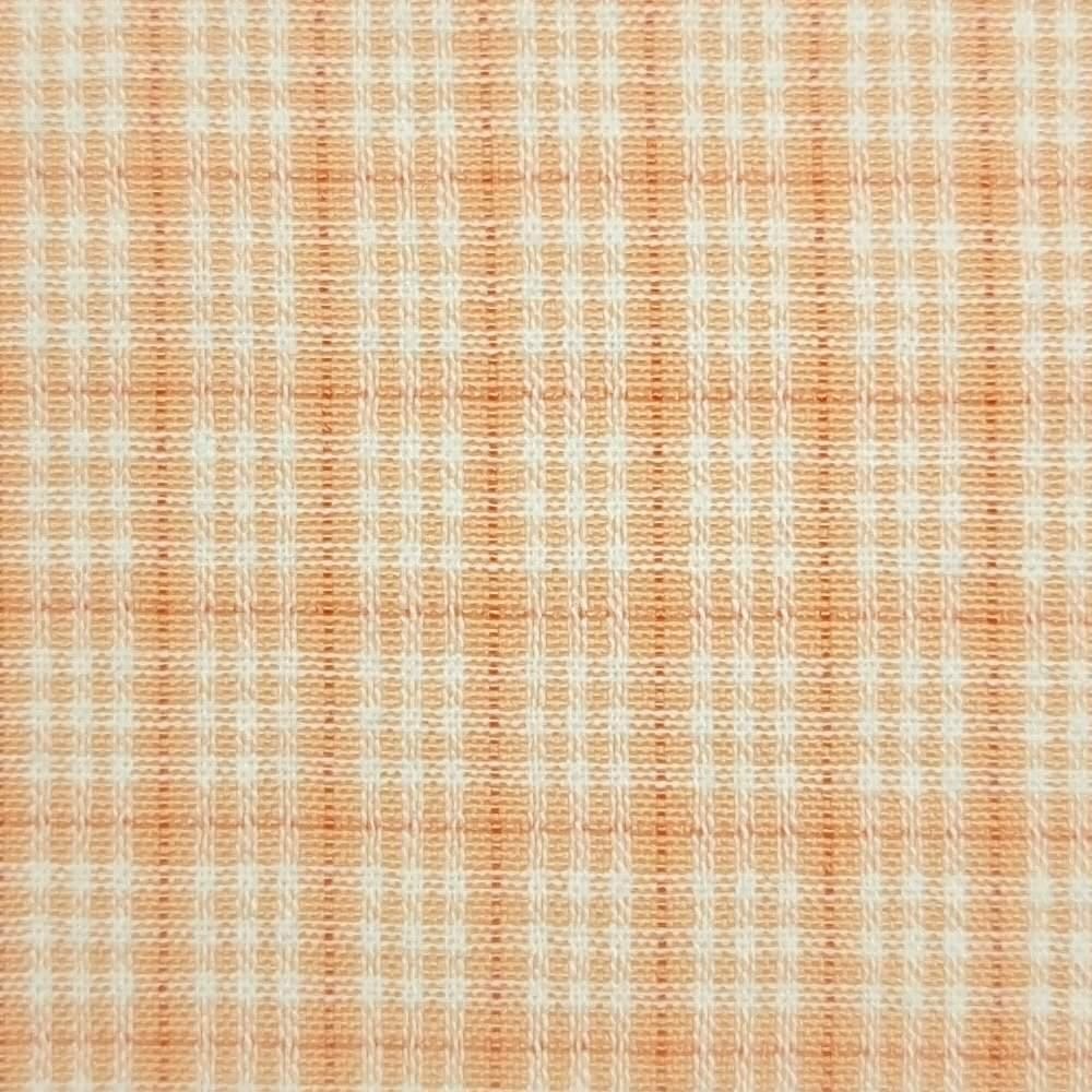 Yarn Dyed Check Cotton Woven Fabric-Orange