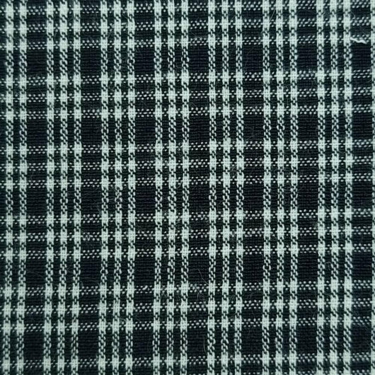 Yarn Dyed Check Cotton Woven Fabric-Black