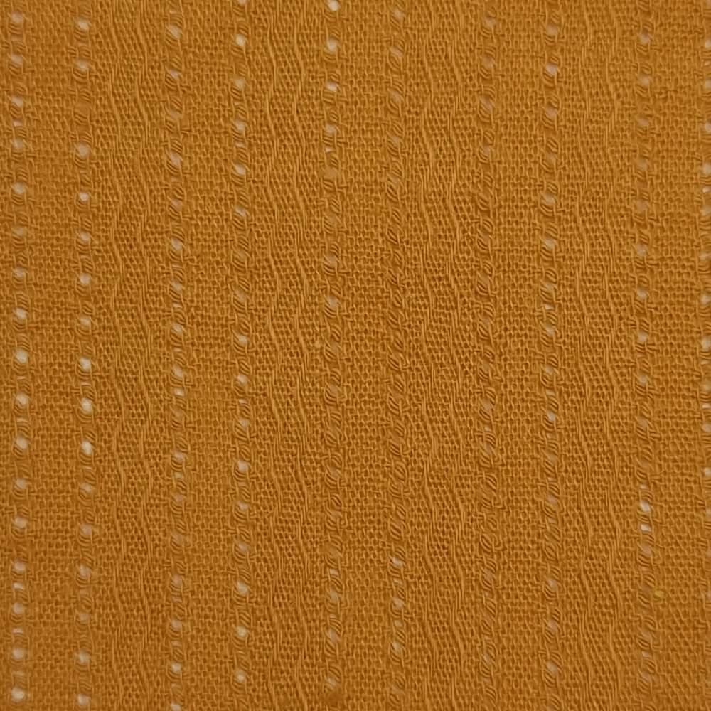 Stripe Jacquard Cotton Woven Fabric-Orange