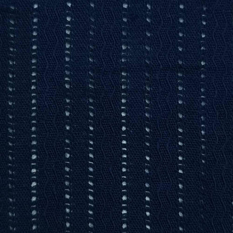 Stripe Jacquard Cotton Woven Fabric-Navy