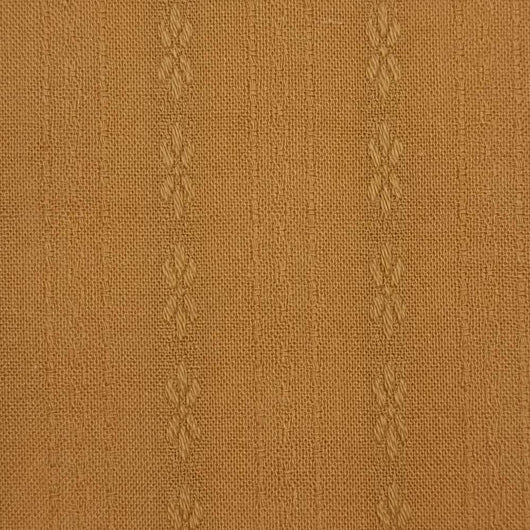 Stripe Jacquard Cotton Woven Fabric-Orange Brown
