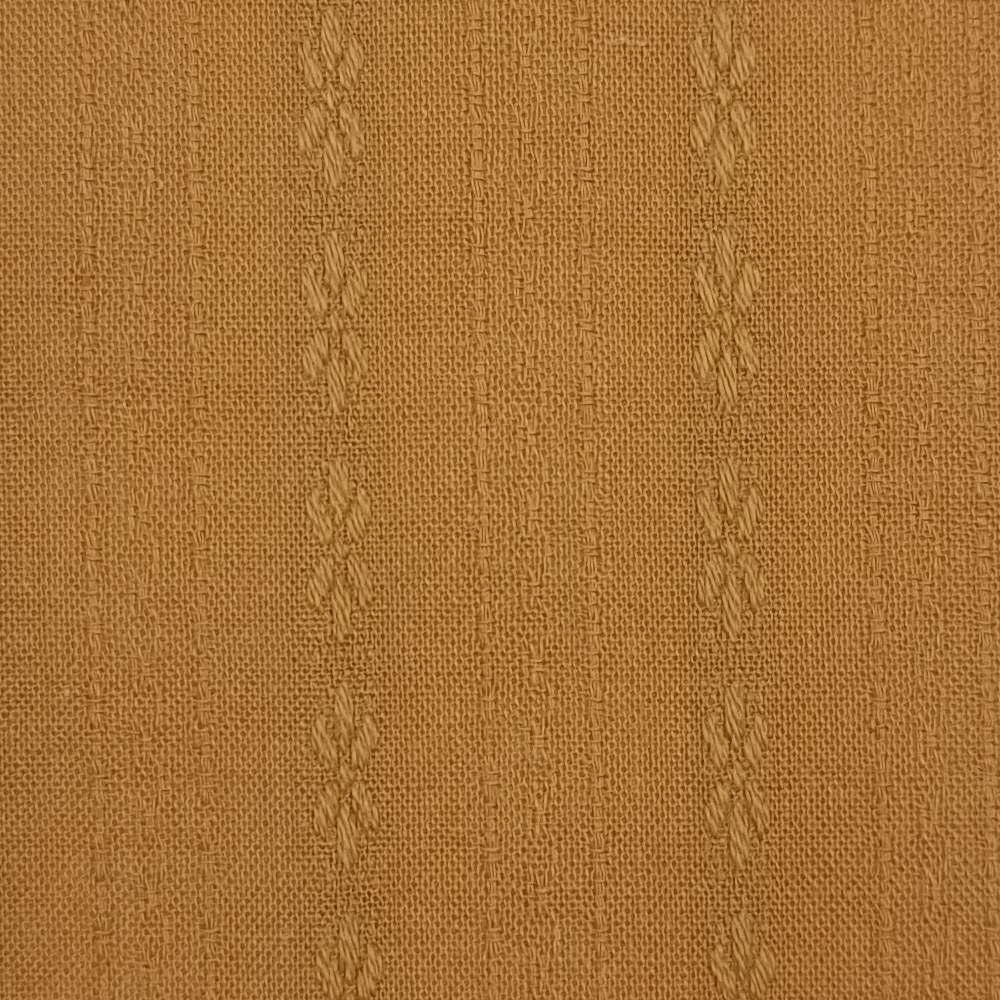 Stripe Jacquard Cotton Woven Fabric-Orange Brown