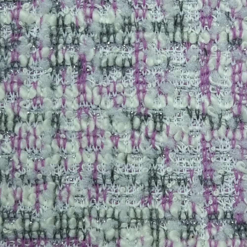 Yarn Dyed Jacquard Metallic Knit Fabric-Violet