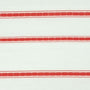 Stripe Rayon Nylon Polyester Woven Fabric-White Red