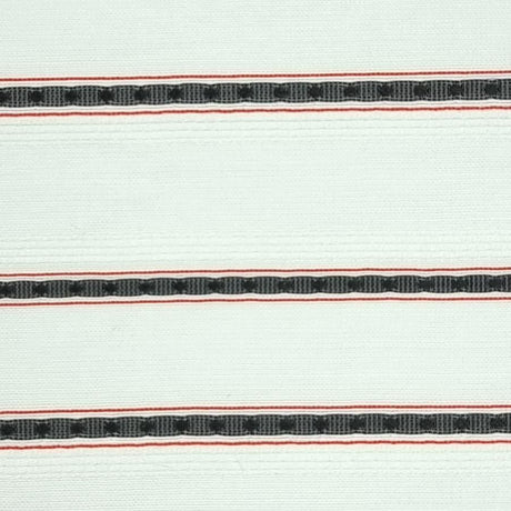 Stripe Rayon Nylon Polyester Woven Fabric-White Black