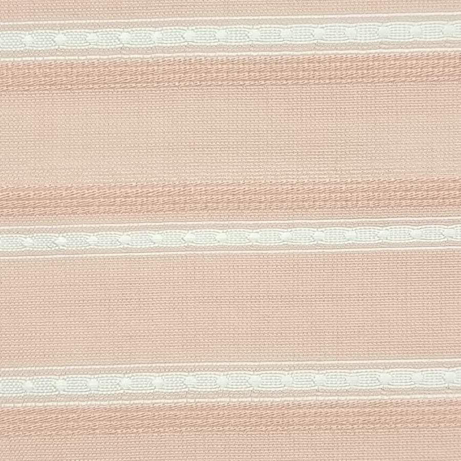 Stripe Rayon Nylon Polyester Woven Fabric-Pink