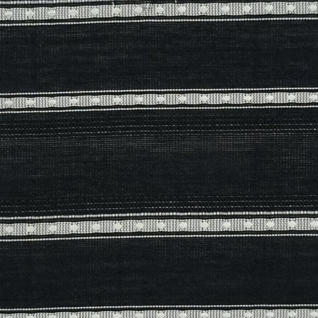 Stripe Rayon Nylon Polyester Woven Fabric-Black
