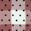 14mm Dots Flocking Check Polyester Woven Fabric-Purple