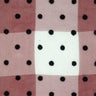 14mm Dots Flocking Check Polyester Woven Fabric-Purple