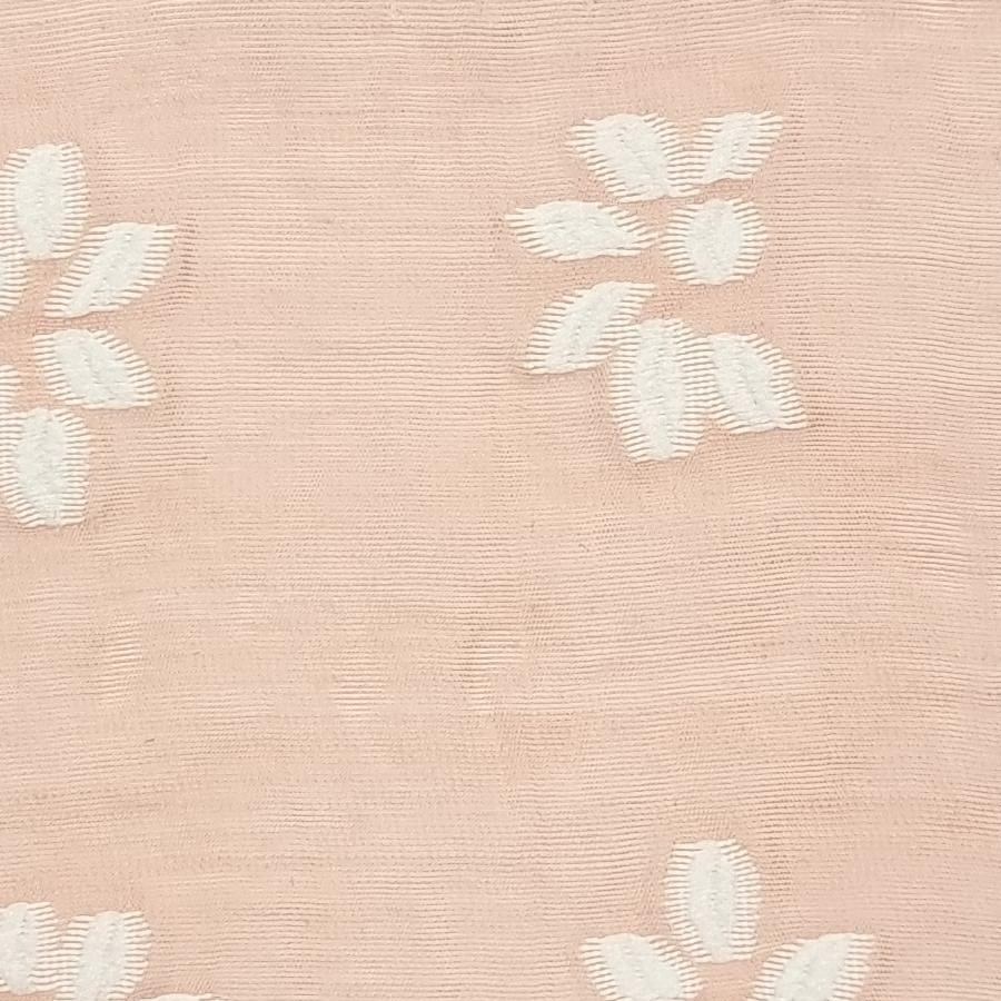 Floral Jacquard Tencel Nylon Polyester Woven Fabric-Pink