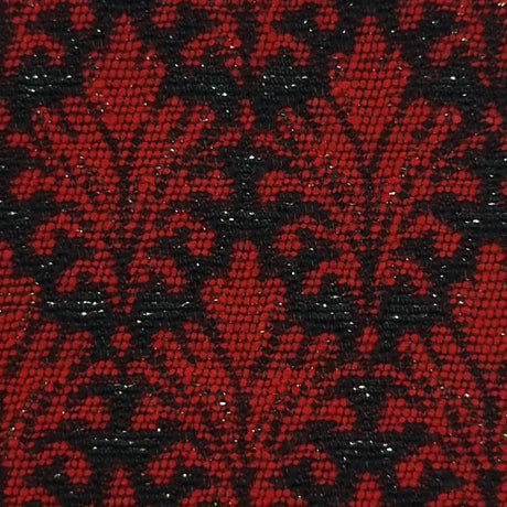 Jacquard Wool Polyester Acrylic Metallic Woven Fabric | FAB1461 | 1.Brown, 2.Red, 3.Blue, 4.Black, 5.Red, 6.Blue, 7.Grey Red, 8.OrangeBlue by Fabricis.com #