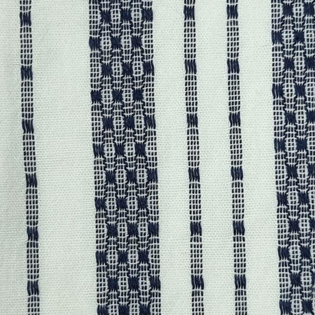 Stripe Jacquard Cotton Polyester Woven Fabric-Navy