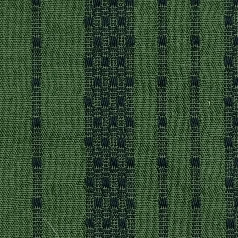 Stripe Jacquard Cotton Polyester Woven Fabric-Green