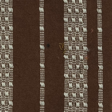 Stripe Jacquard Cotton Polyester Woven Fabric-Brown