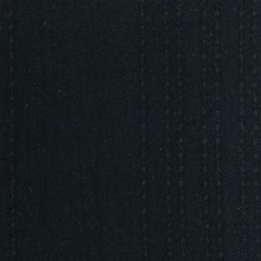 Stripe Jacquard Cotton Nylon Woven Fabric-Black