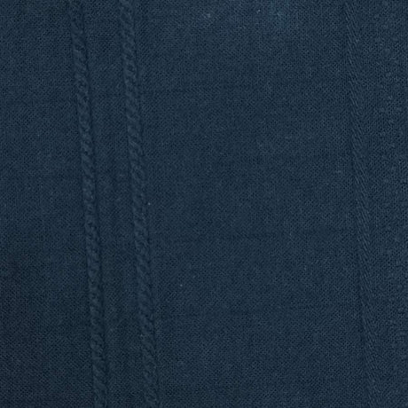 Stripe Jacquard Cotton Spandex Woven Fabric-Navy