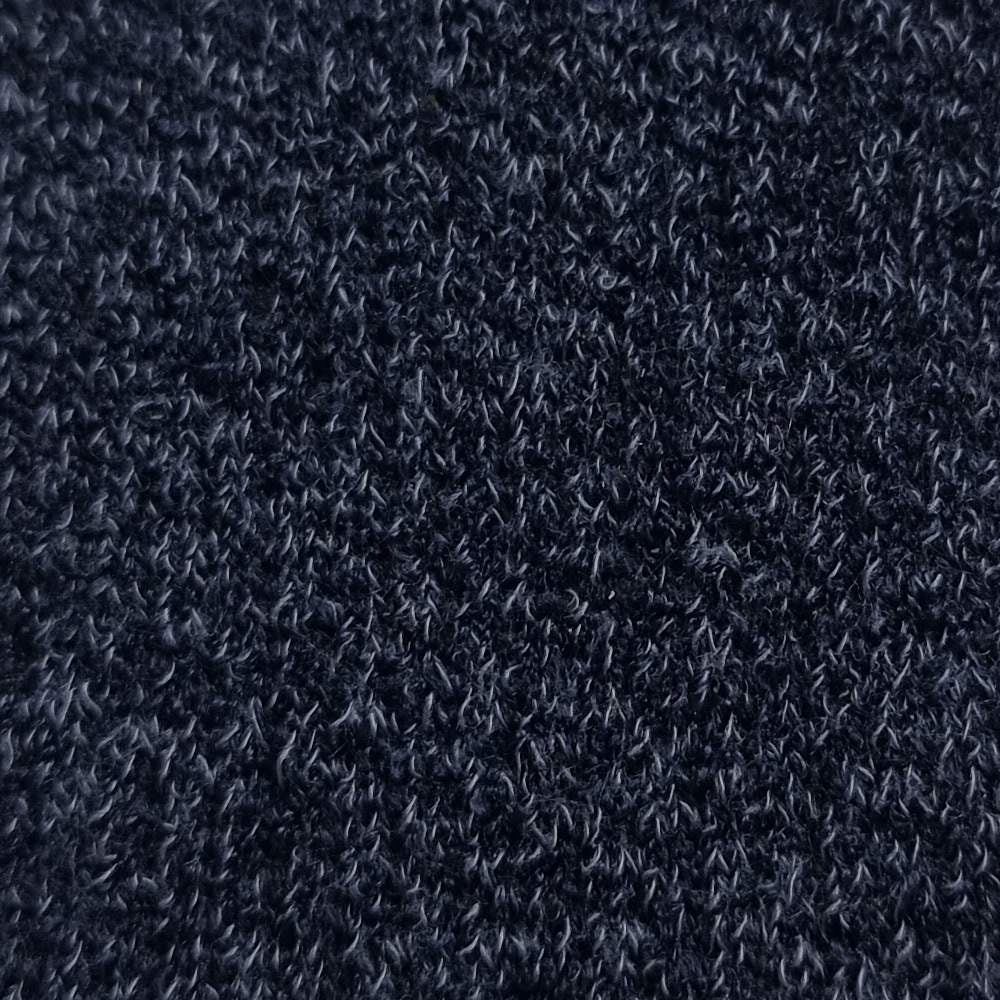 Stripe Polyester Spandex Knit Fabric-Navy