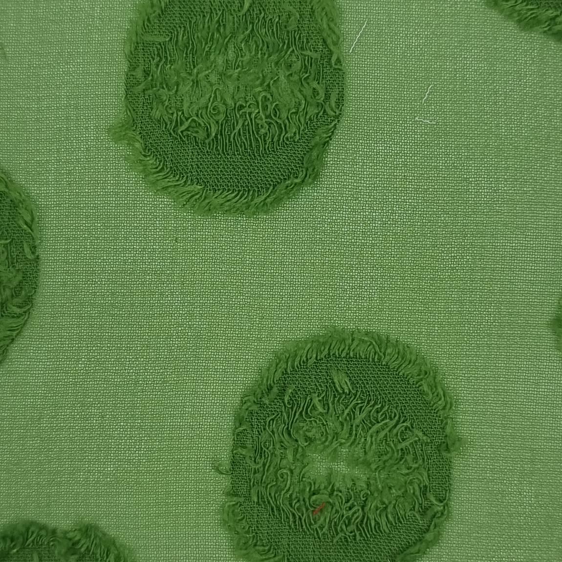 Dot Jacquard Polyester Woven Fabric-Green