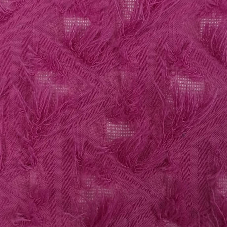 Feather Jacquard Polyester Woven Fabric | FAB1480 | 1.Fuchsia, 2.Green, 3.Pink, 4.Brown, 5.Cream, 6.White, 7.Black, 8.Lilac by Fabricis.com #