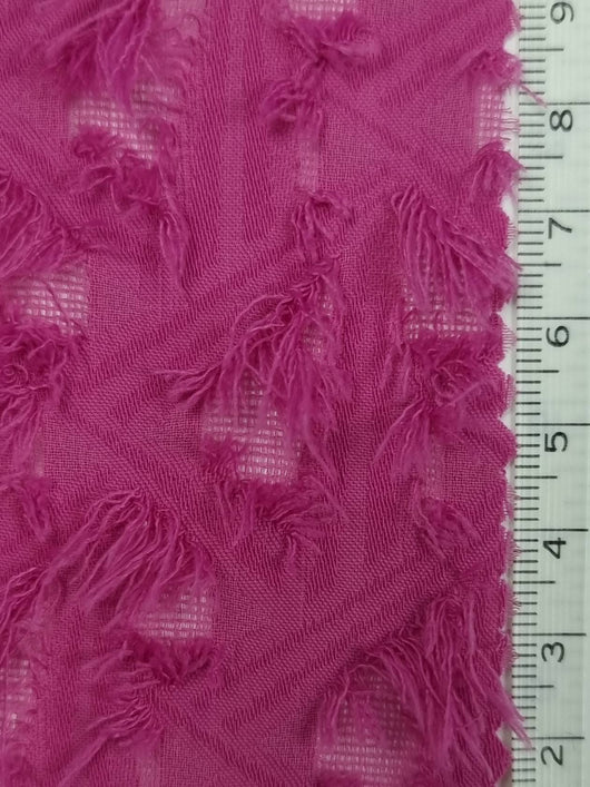 Feather Jacquard Polyester Woven Fabric | FAB1480 | 1.Fuchsia, 2.Green, 3.Pink, 4.Brown, 5.Cream, 6.White, 7.Black, 8.Lilac by Fabricis.com #