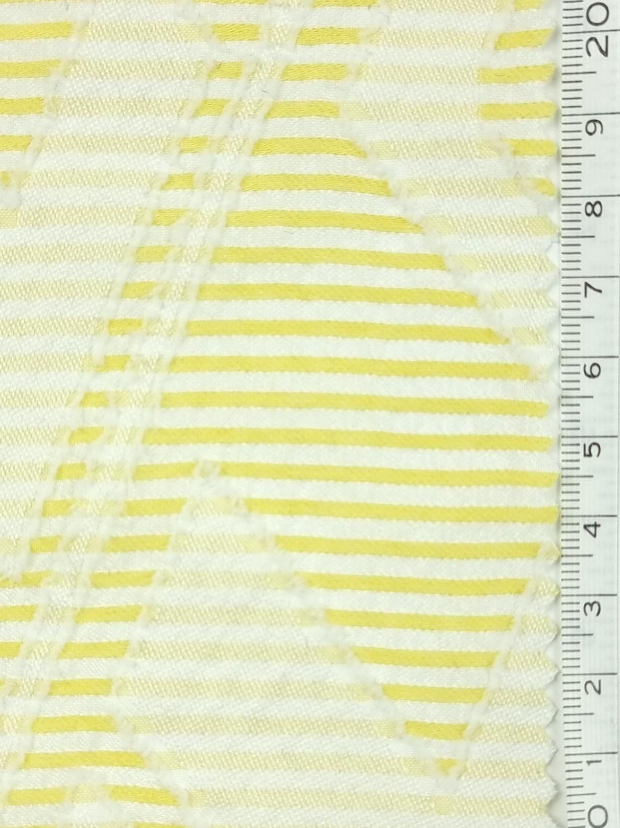 Geometric Stripe Polyester Rayon Woven Fabric | FAB1483 | 1.Yellow, 2.Pink Lilac, 3.Navy, 4.White, 5.Black by Fabricis.com #