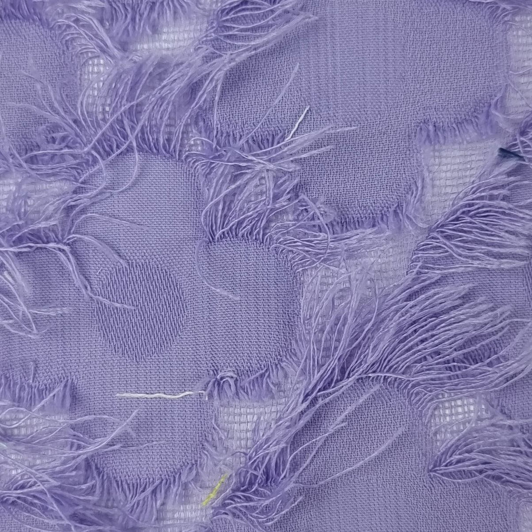 1.Lilac-2.Yellow-3.Pink-4.Green-5.Blue - Feather Foral Jacquard Polyester Woven Fabric - FAB 1484