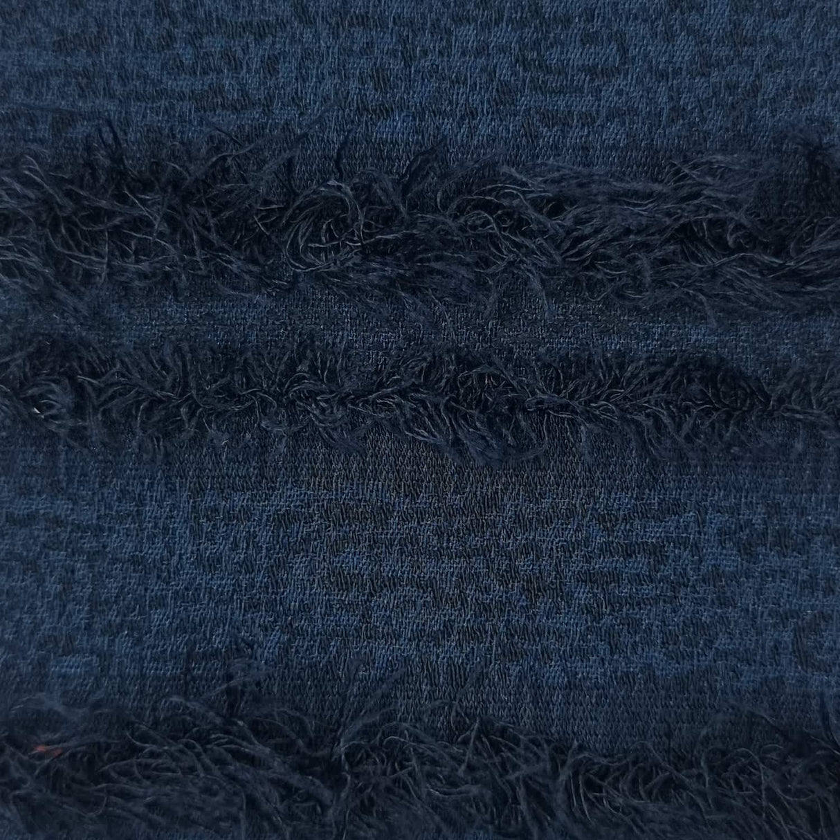 Feather Stripe Jacquard Polyester Woven Fabric-Navy