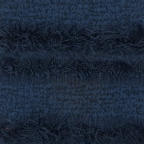 Feather Stripe Jacquard Polyester Woven Fabric-Navy