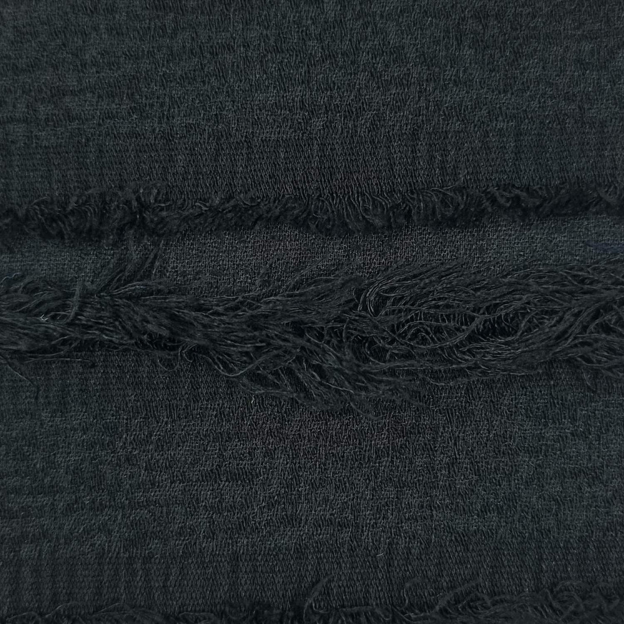 Feather Stripe Jacquard Polyester Woven Fabric-Black