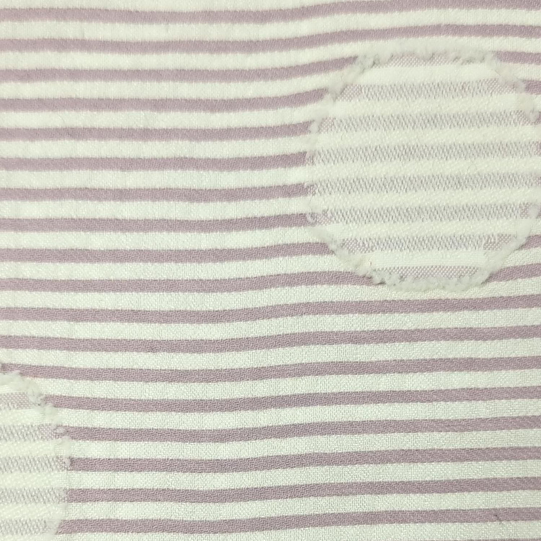 1.PInk Lilac-2.Yellow-3.Navy-4.White-5.Black - Dot(35mm) Stripe(2mm) Jacquard T/R Woven Fabric - FAB 1487