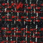 Tweed Metallic Polyester Woven Fabric | FAB1491 | 1.Black Red, 2.Black Orange, 3.Black Beige, 4.Black Blue, 5.Black Grey, 6.Black White by Fabricis.com #