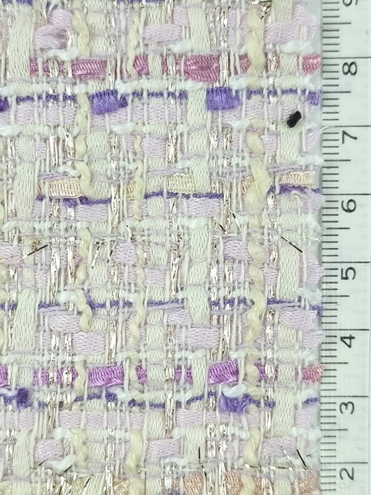Tweed Y/Dyed Cotton Polyester Woven Fabric | FAB1496 | 1.Lilac, 2.Blue by Fabricis.com #